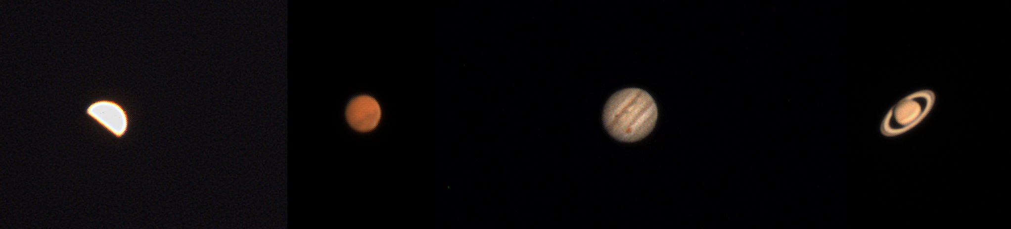 Venus Mars Jupiter Saturn am 18.8.2018 